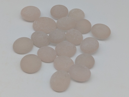 Glasnuggets rose opak gefrostet matt 15-17 mm/1 kg